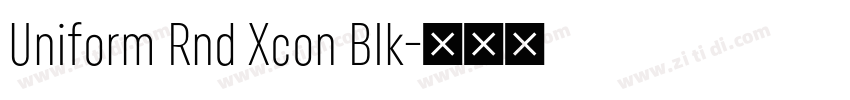 Uniform Rnd Xcon Blk字体转换
